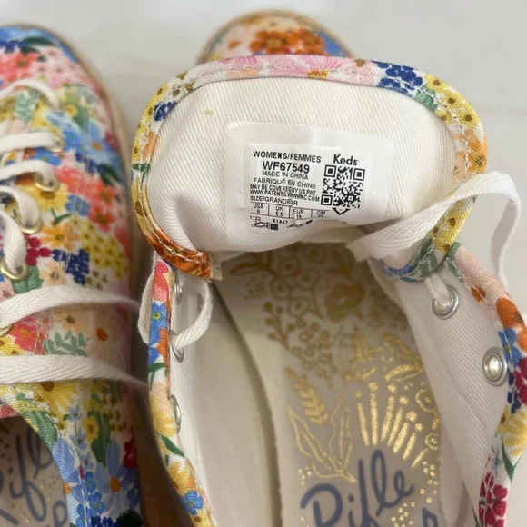 Women x Rifle Paper Co Triple Kick Jute Margaux Platform Casual Sneakers Size 8 - Picture 5 of 7